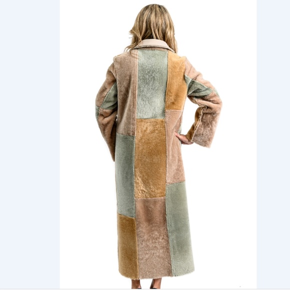 CLEARANCE Autunno Reversible Multicolor Fur Shearling - Picture 4 of 5